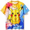 Мужская одежда Футболка с рисунком 3D Покемон Футболка для малышей и детей Мальчики и девочки Детские футболки с короткими рукавами Лето Пикачу с рисунком Покемон