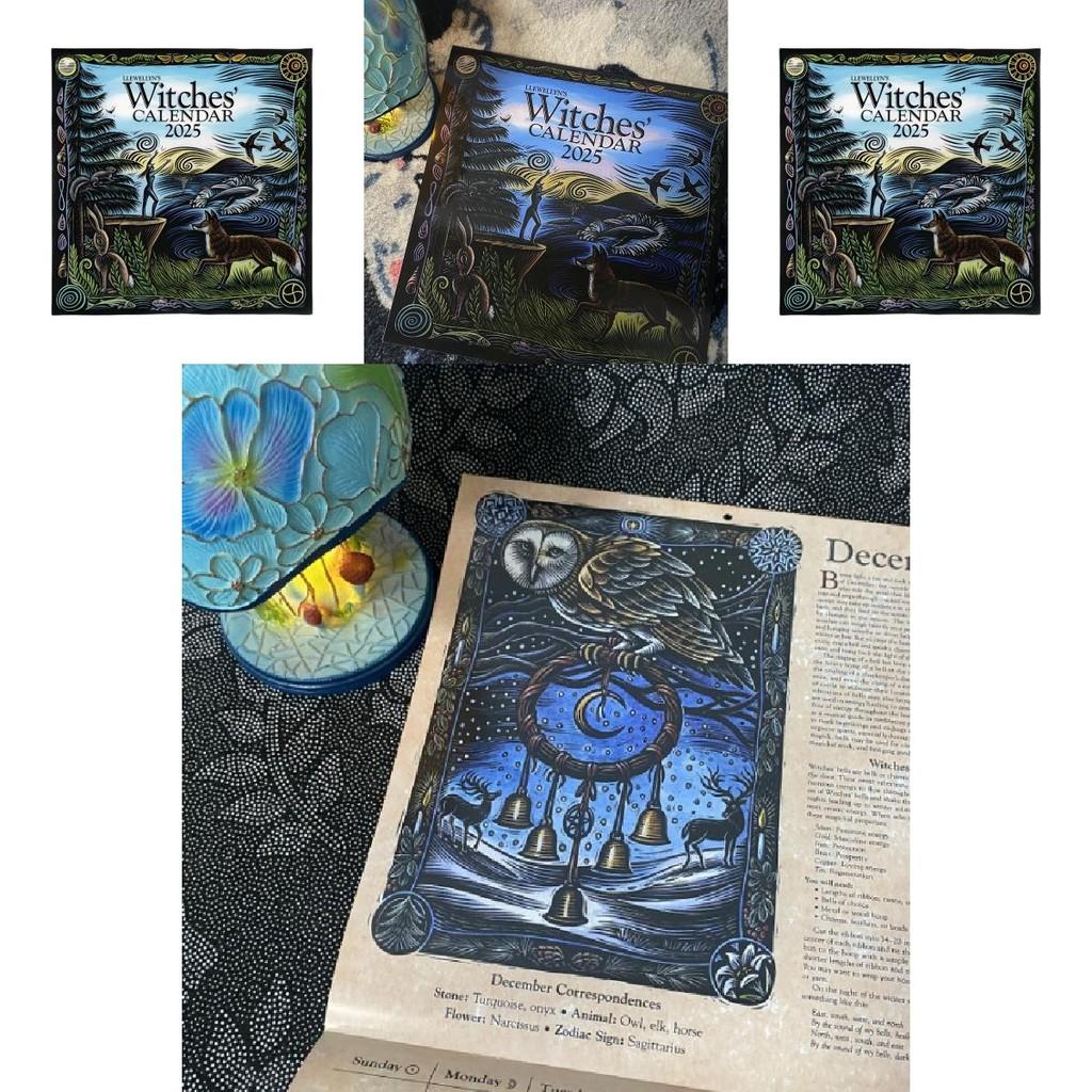 Календарь Ведьм 2025 Креативный Уникальный Настенный Календарь с Винтажным Дизайном Ведьм