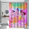 K-pop Охотники на демонов Забавная и креативная пляжная шторка для душа Водонепроницаемые полиэстеровые шторки для ванной для декора ванной комнаты с крючками