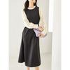 Retro Dress for Women In Spring and Autumn New Style Gentle and High-end Temperament Waist-hugging Black Skirt