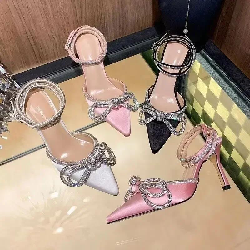 Новая Мода Тонкие Каблуки Остроносые Туфли Лодочки Высокий Каблук Летняя Женская Обувь Горячая Распродажа Ремешок с Пряжкой Модные Перекрестные Однотонные Туфли