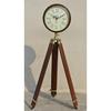 Старинные старинные латунные и деревянные часы с деревянным антикварным штативом 70 дюймов