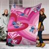 Pink Minnie Flannel Fleece Blanket Cozy Warm Throw Blanket For Couch Bed Travel All Season Use