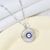Creative Devil'S Eye Necklace Women'S Personality Trend Versatile Diamond Blue Eye Pendant