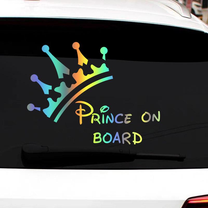 S60710 # Принц на борту для мальчика, ребенка в автомобиле, наклейка на автомобиль, виниловая наклейка, водонепроницаемое украшение