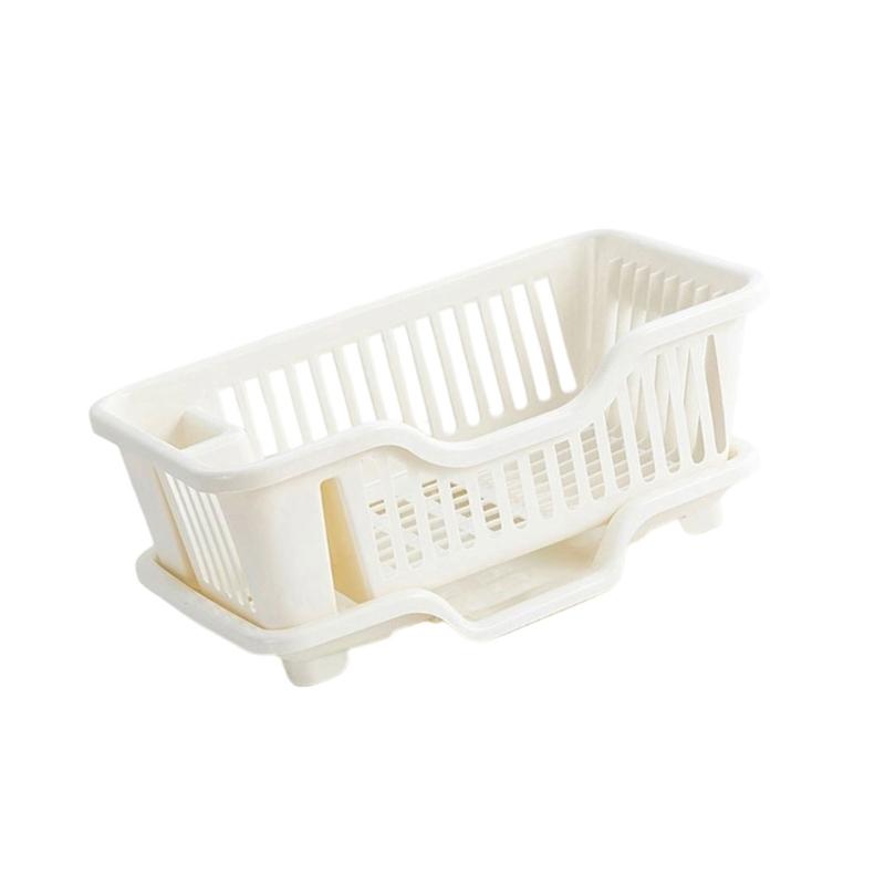 31BC Thick Car Bowls Rack Organiser with Drain Board Storage Compartments 43Cm