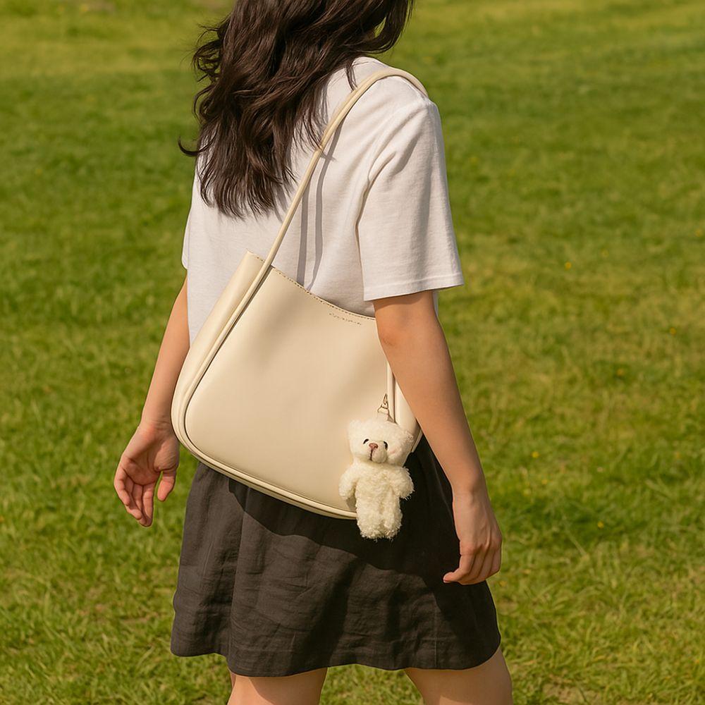 Solid Color PU Leather Shoulder Bag Korean Style Handbag Crossbody Bag Underarm Bag  Commuting