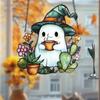 Halloween Ghost Suncatcher Wall Decor Ghost Sun Catcher Halloween Window Hanging Decoration Gift for Birthdays Housewarming Parties