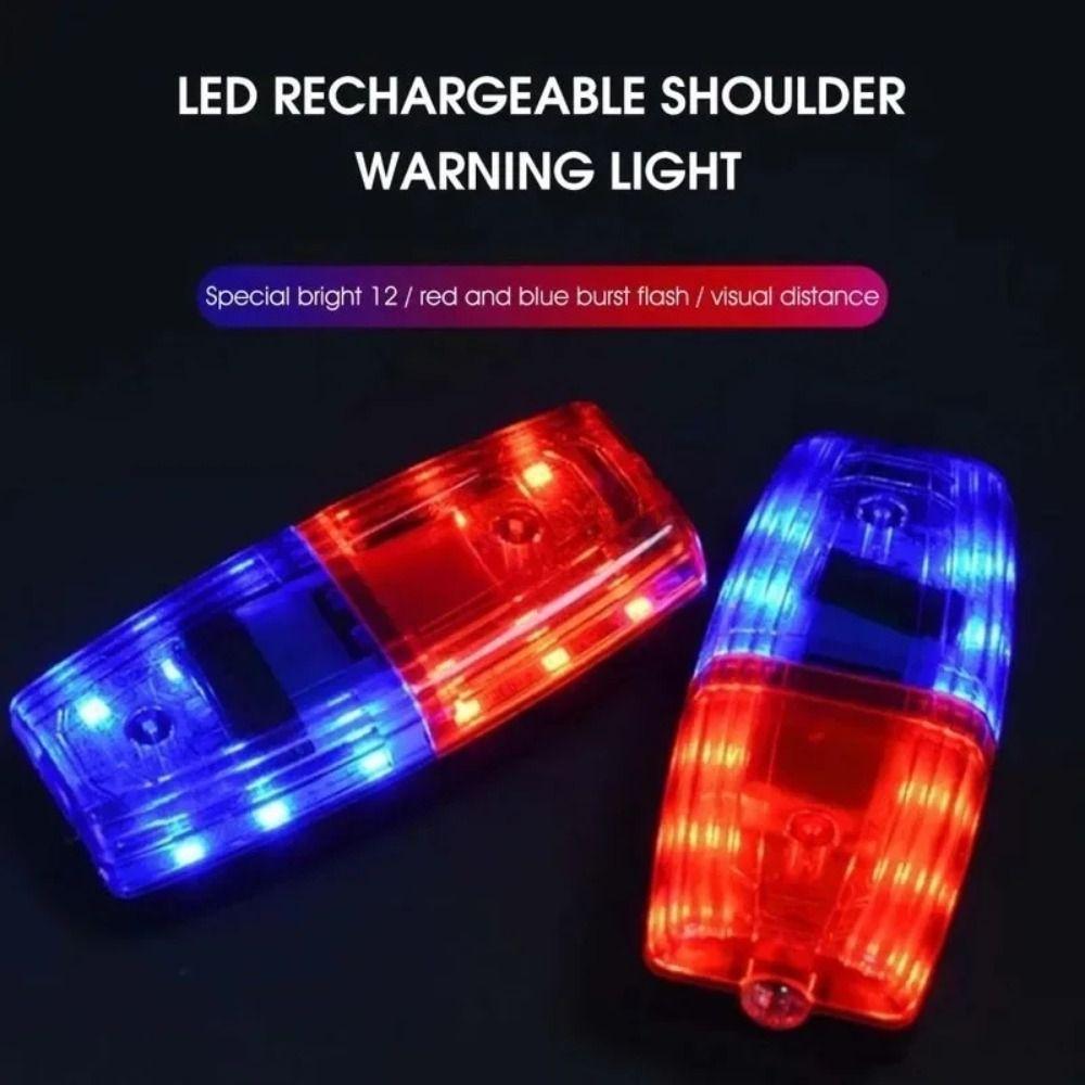Flashing Police Shoulder Clip Light Safety Patrol LED Shoulder Warning Lamp Bike Tail Lamp  Doorman