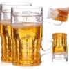 15 Ounces Creative Double Beer cup Mezzanine Summer Fake Thickened Cup With Handgrip Transparent Beer Mugs Trick Props