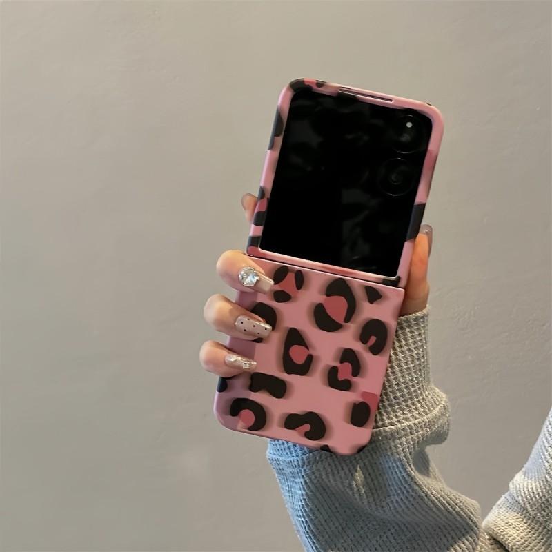 Складной чехол для телефона с принтом «Розовый леопард» Pura X - Мягкий чехол из ТПУ с противоскользящим захватом, ударопрочный, совместим с магнитами