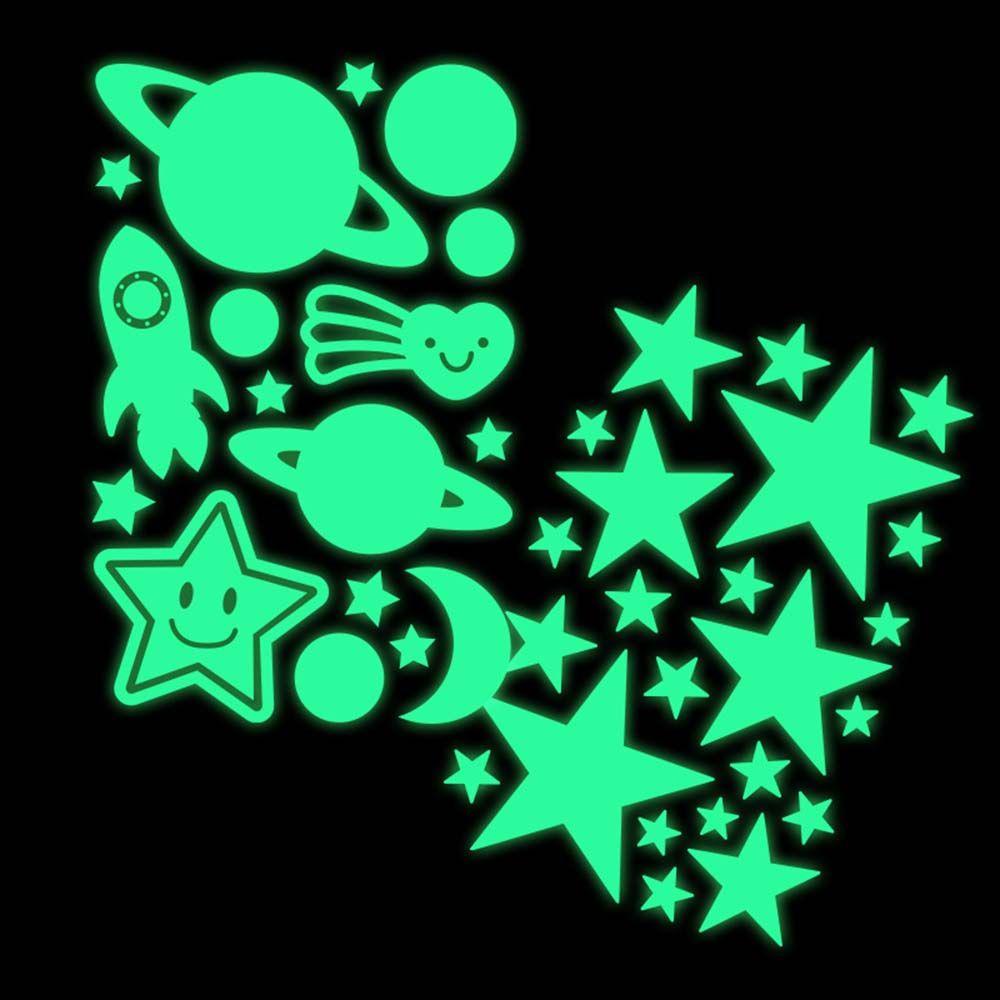 Home Decoration Glow In Dark 3D Luminous Decal Stars Dots Fluorescent Bubble Sticker Wall Art