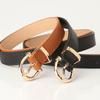 Регулируемый поясной ремень, современный женский ремень из искусственной кожи в корейском стиле для шорт