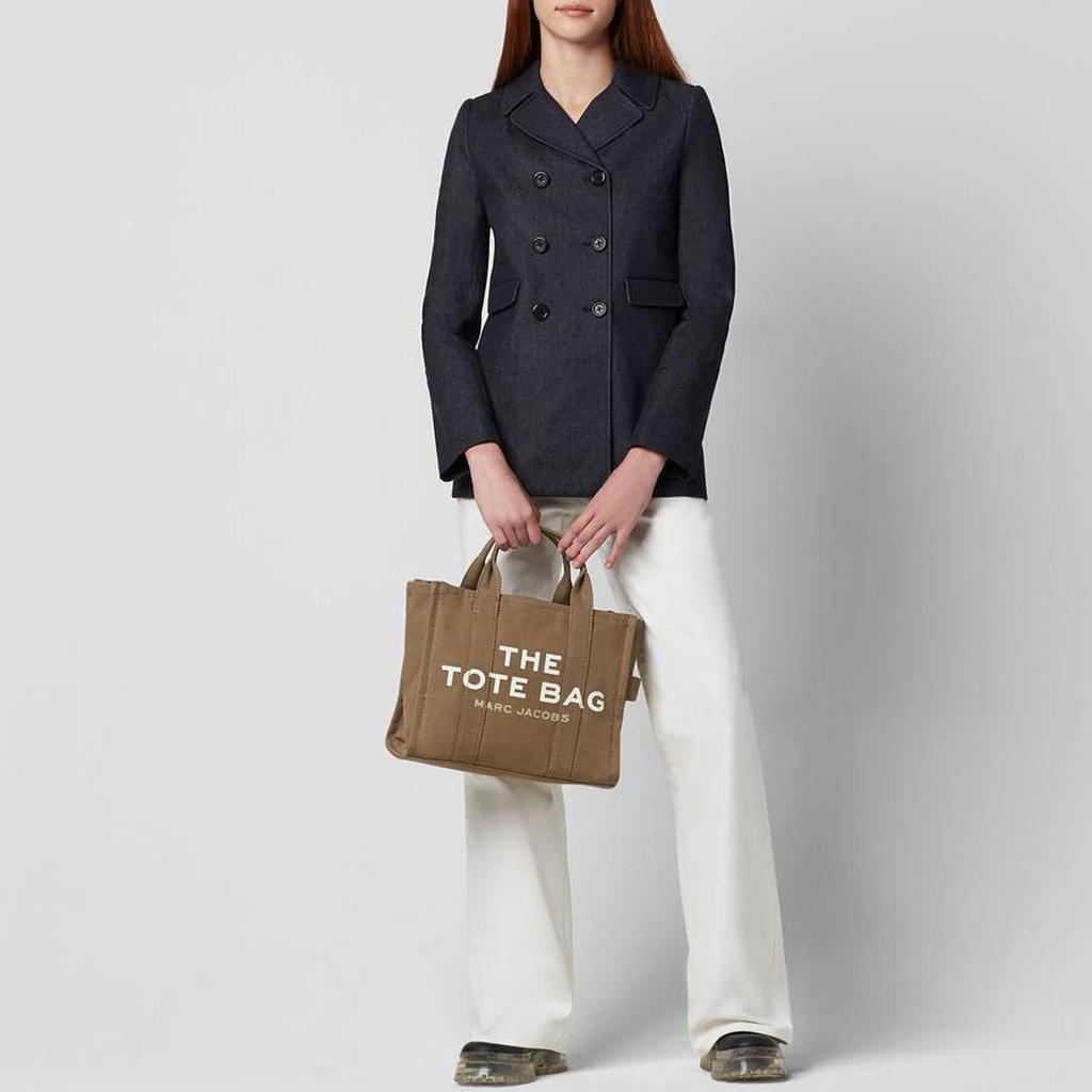 Marc Jacobs Тканевая сумка-тоут с логотипом-буквой для поездок на работу Женские сумки-тоут Черная M0016161-GN