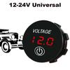 DC 5 В-48 В Мини Круглый Водонепроницаемый Моторная Лодка Мотоцикл Светодиодная Панель Сенсорный Переключатель Цифровой Вольтметр Тестер Монитор Дисплей Вольтметр