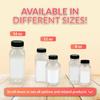 Reli. Plastic Juice Bottles [12 Pack] [16 oz] Square 16 oz Plastic Bottles with Caps & Sticker Labels | Clear, Empty for Drinks 16oz | Disposable,