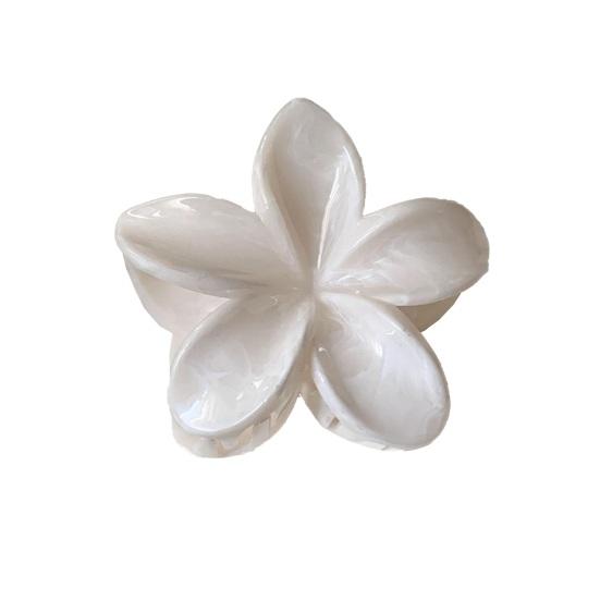 Hair Claw Flower Shape Stable Grip Summer Back Head Hair Clip Vibrant Color Non-Slip Shower Hair Claw Hair