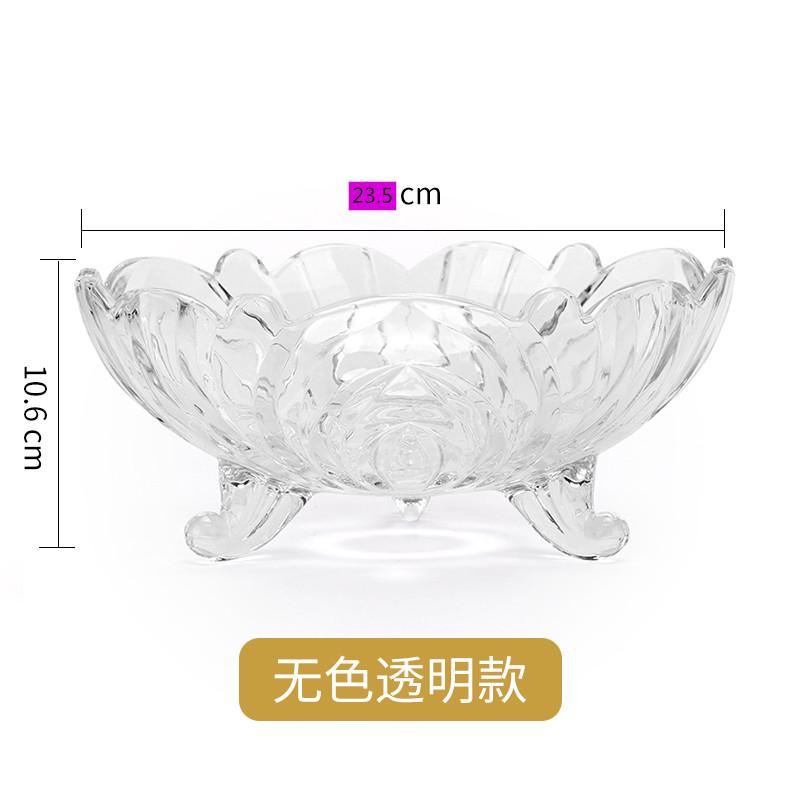 Современная креативная хрустальная стеклянная фруктовая тарелка для дома, конфетница, салатница для сухофруктов, украшение для кофейного столика в гостиной, хранение