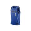 NBA Team Letter And Number Print Basketball Jersey Vest Sw Fan Edition 21-22 Season Mavericks Porzingis No. 6 Men Tops Blue 864469-491