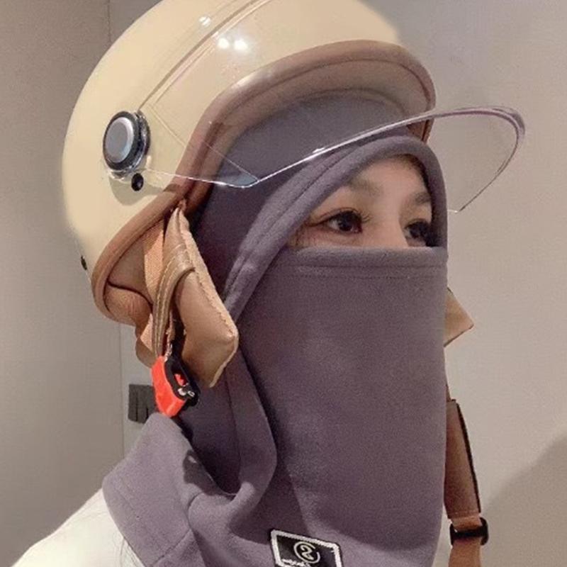 Теплая флисовая пыленепроницаемая шапочка Зимняя бархатная повязка Ветрозащита Защита ушей Шапка-шлем Защита лица Унисекс Для активного отдыха Велоспорт Лыжи