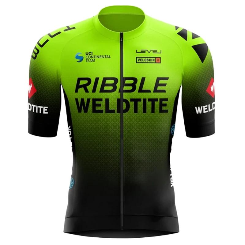 2026 Ribble Weldtite Cycling Jersey Set Short Sleeve Men Anti-UV Bike Summer Cycling Clothing Maillot Ciclismo Hombre Bicycle Suit