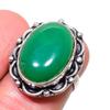 Кольцо из натурального зеленого оникса, стерлингового серебра 925 пробы, размер 6 r9s67