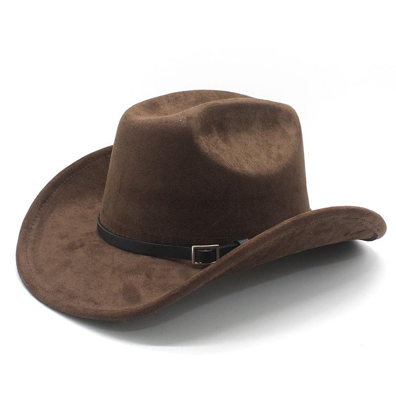 Big Edge One-Word Top Suede Western Cowboy Top Hat Jazz Hat Fashion Hat Retro Hat