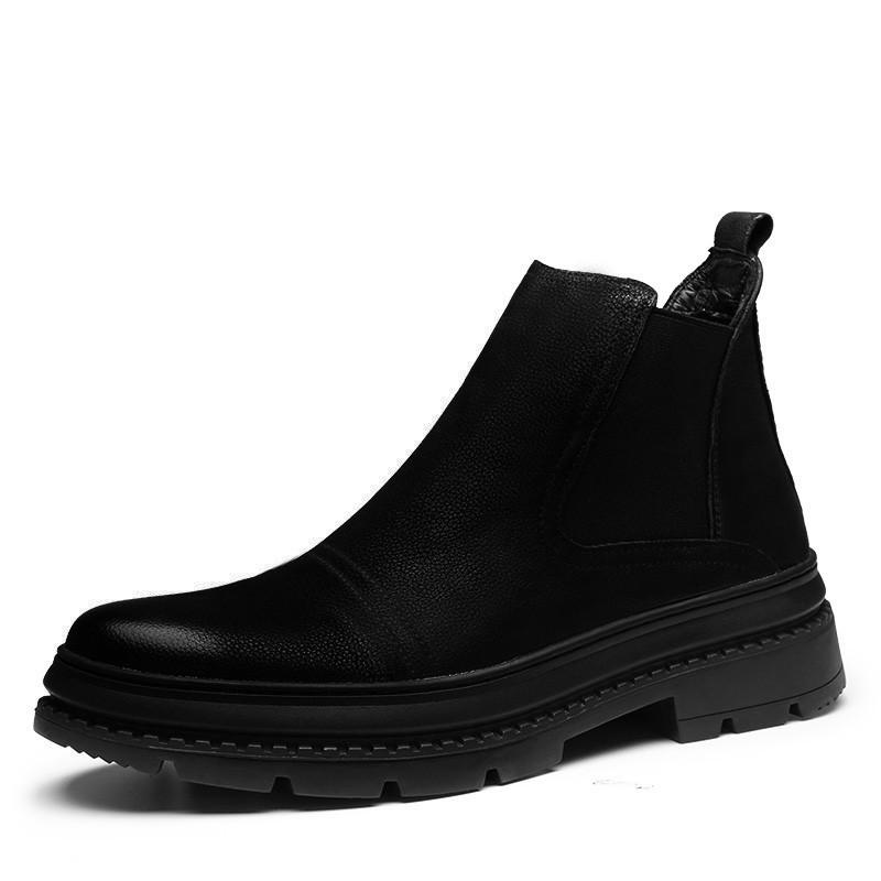 Мужские кроссовки с высоким верхом Корейская версия трендовые повседневные кожаные ботинки Гаобан Мартин мужские полусапоги зимние хлопковые ботинки мужские