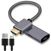 HDMI Male To Female Cable Adapter with USB C Power Unidirectional To Type C 4K 60Hz Thunderbolt 3 Adapter for MacBook Microsoft Xreal Air USB-C Cable,