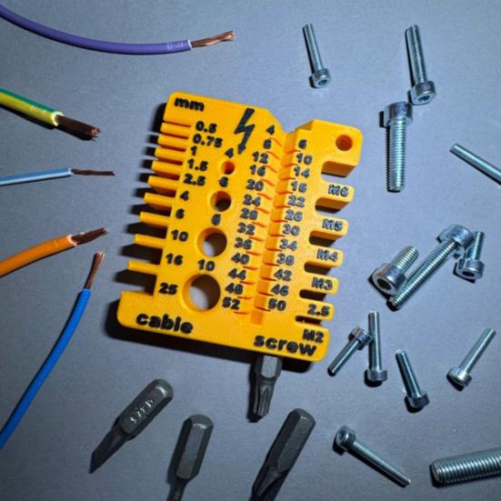 Измерительный инструмент для винтов и проволочных калибров Yousheng, точный стандартный двухсторонний 3D-печатный калибр PLA, инструмент для измерения толщины гаек и болтов