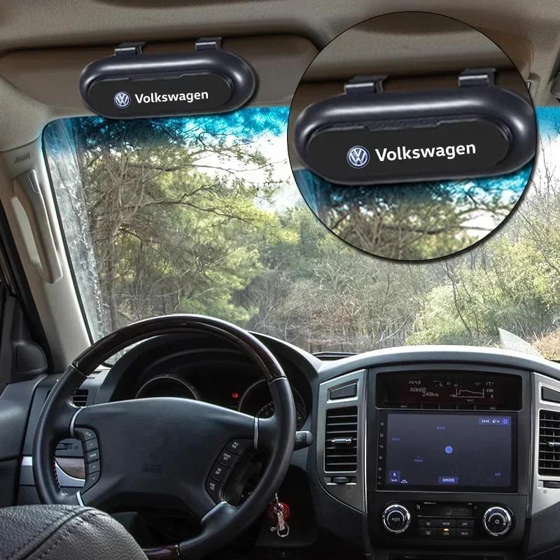 Для VOLKSWAGEN VW Polo B6 2025 Горячий Для автомобиля Volkswagen Держатель для солнцезащитных очков на козырек Чехол для очков в автомобиль С Для VW Volkswag