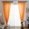 Однотонные разноцветные тюлевые прозрачные оконные шторы для украшения гостиной, белые шторы для комнаты, спальни, кухни, вуаль, шторы из органзы, шторы