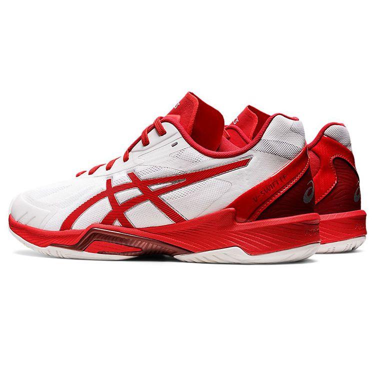 Asics V-Swift FF 3 Fabric Leather Low-Top Training Shoes Men Sneakers White Red 1053A042-101