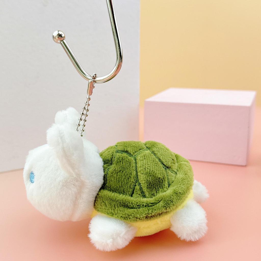 Милый мультяшный плюшевый брелок-подвеска в виде черепахи и кролика
