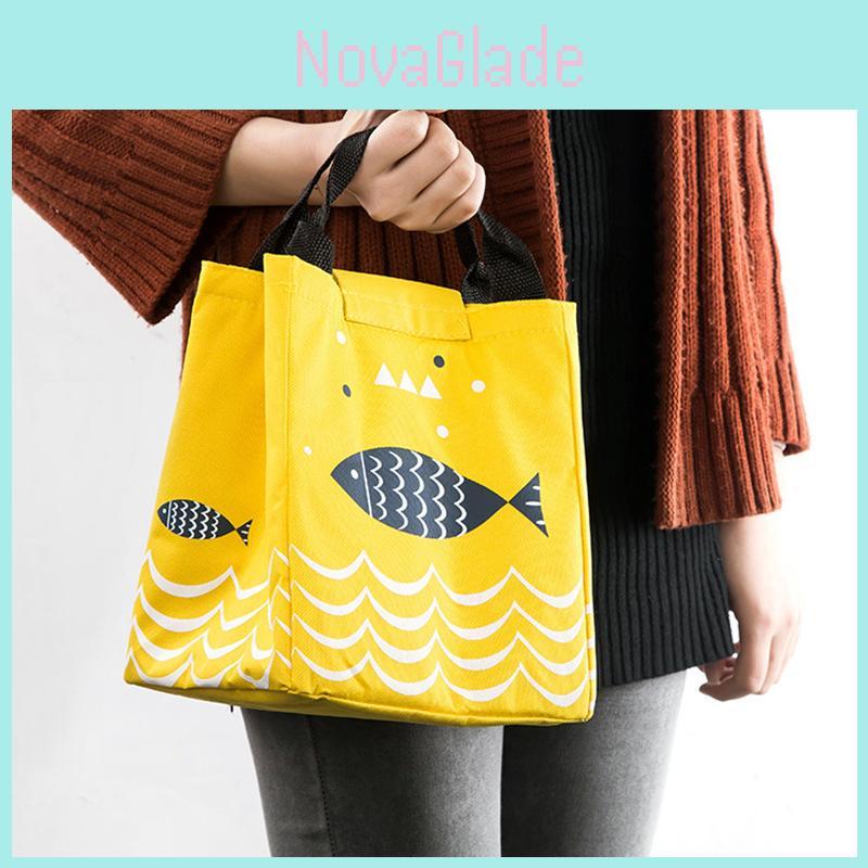 Многоразовая сумка для ланча Artone Fish Oxford в вечном дизайне для любого случая