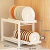 1/2 Tier Pull-out Bowl Dish Drying Rack Drainer with Drainboard Kitchen Sink Cabinet Cupboard Organizer Plate Tableware Storage