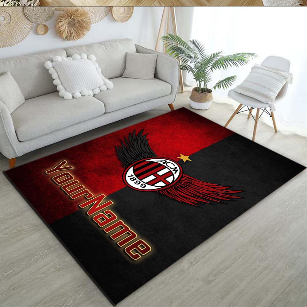 Ac Milan Customized Name Area Rug Suitable for Balcony Entryway Outdoor Dormitory Antislip Carpet Office home decor Spiritual Gift