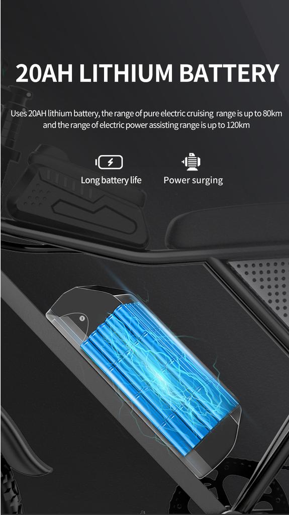 Электрический велосипед Ridstar Q20, 1000 Вт, 48 В, 20 Ач, водонепроницаемый, мощный двойной двигатель, 20*4,0, толстая шина для горного электрического велосипеда для взрослых