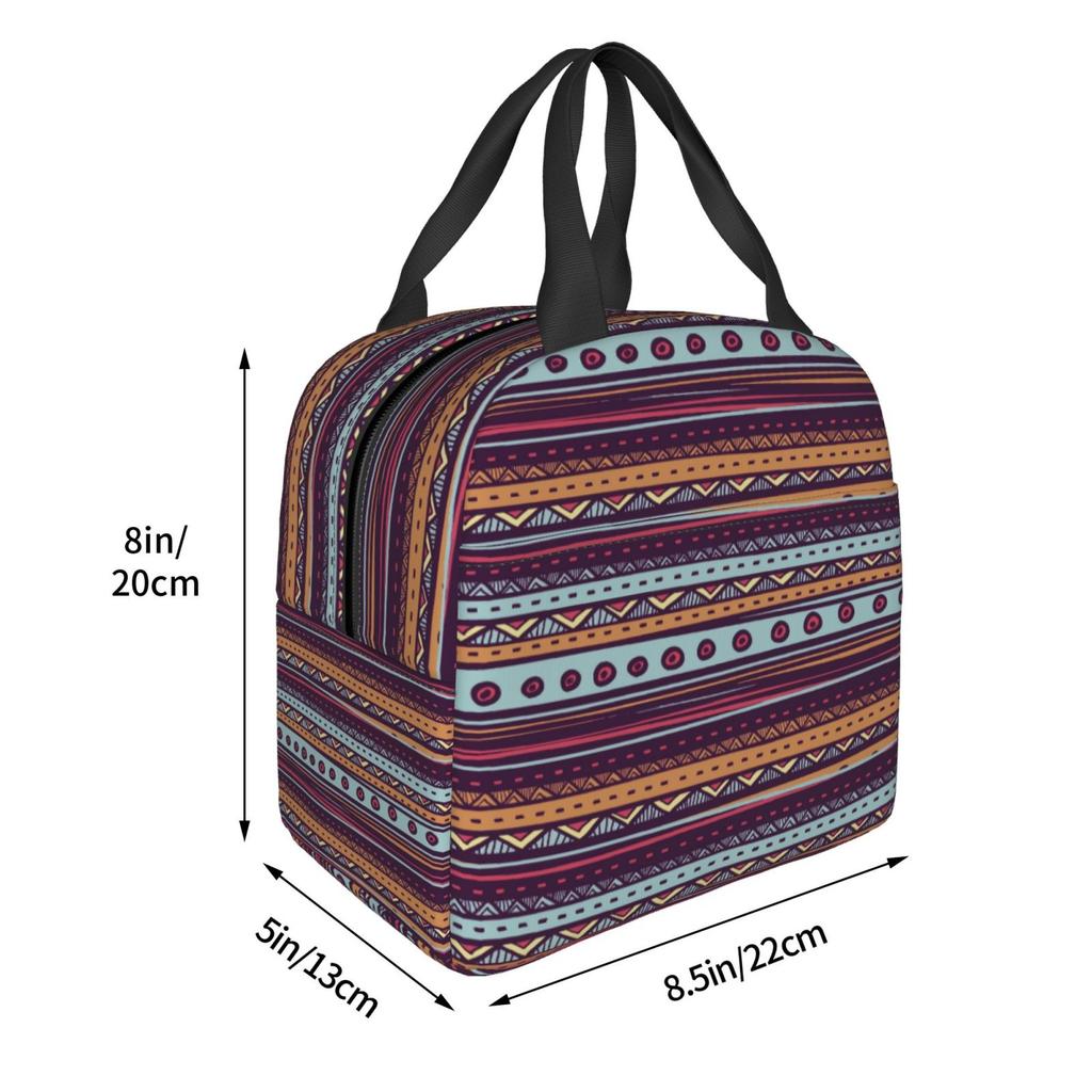 Colorful Baja Print Insulated Lunch Bag The Nightmare Before Christmas Portable Thermal Cooler Lunch Box Container Tote Bags