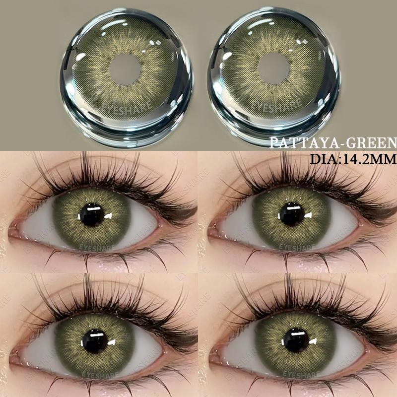 1 пара цветных контактных линз для глаз, косметические высококачественные синие линзы, зеленые контактные линзы, модные косметические контактные линзы для глаз