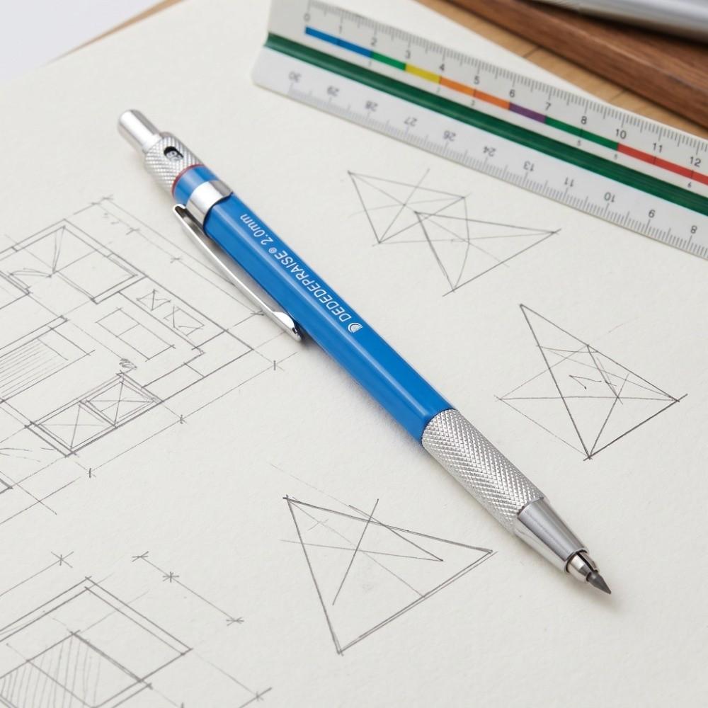 2PCS 6in 2.0mm Mechanical Pencil Stable Lead Output Art Draft Pencil  Daily Writing