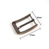 1pcs 40mm Metal Brushed Belt Buckle Men End Bar Heel Bar Single Pin Belt Half Buckle Leather Craft Belt Strapp Webbing