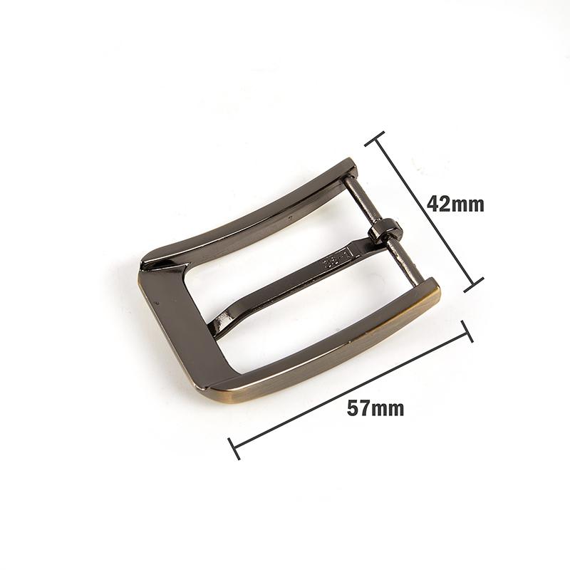 1pcs 40mm Metal Brushed Belt Buckle Men End Bar Heel Bar Single Pin Belt Half Buckle Leather Craft Belt Strapp Webbing