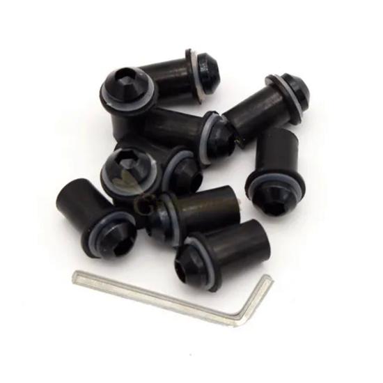 10 шт. мотоциклетные болты лобового стекла 5 мм, винты, гайки, крепежный комплект для KAWASAKI NINJA 250R/300 ZZR 400 versys 650/1000