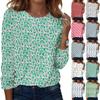 Рубашки с длинным рукавом для женщин, милые футболки с графическим принтом, блузки, повседневные базовые топы больших размеров, пуловеры