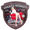 [A3224] - Retro Metal Sign 'Grease Monkey Garage' Red Black - 40x38 Cm