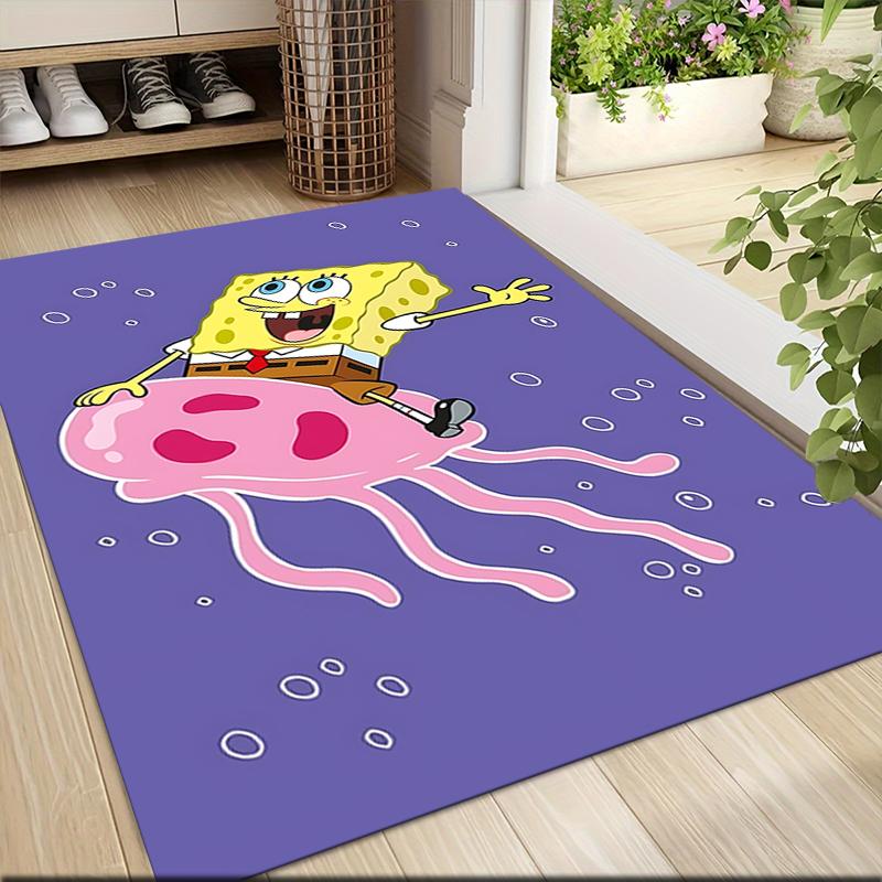 Spongebob Jellyfish Adventure Carpet Rug Soft Washable Antislip Home Living Room Sofa Mats Personalized Christmas Rug