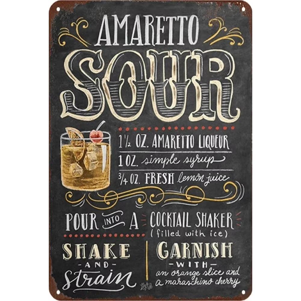 Vintage Cocktail Metal Martini Retro Signs Plaques Plate Poster Popular Bar Club Wall Decorative Room Stickers Decor