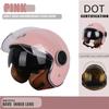 Сертификация DOT Мотоциклетный Casco Go Kart Скутер Мотор-фургон Мотоциклетные шлемы с двумя линзами Винтажные шлемы Four Seasons Racing Half Helmet