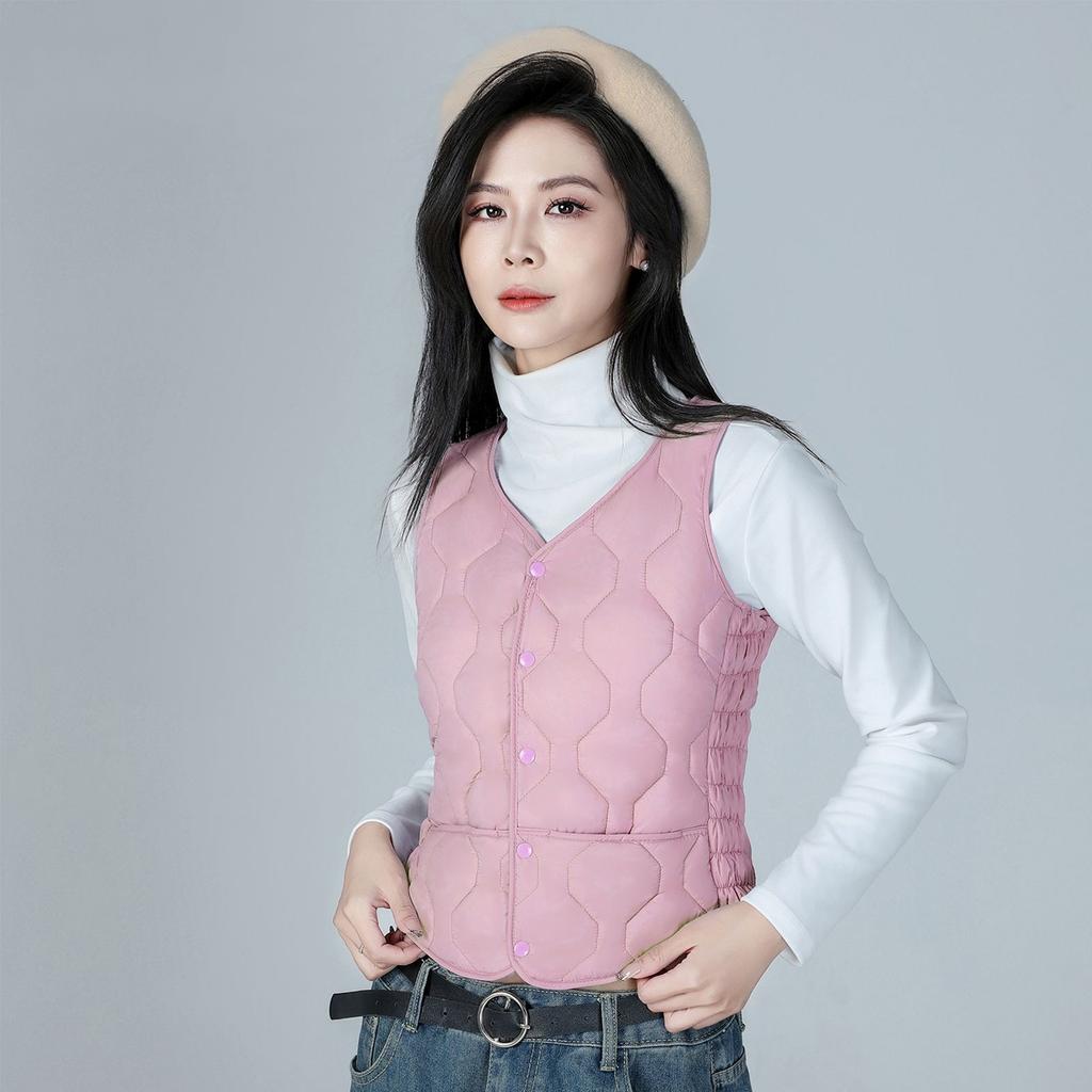 Короткий бархат для осени и зимы, чтобы согреться, носить жилет внутри, приталенный жилет для мамы стройнит.